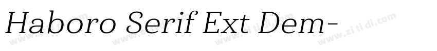 Haboro Serif Ext Dem字体转换